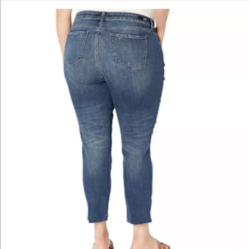 🔥KUT FROM THE KLOTH🔥HIGH RISE REESE ANKLE STRAIGHT LEG DENIM BLUE JEANS NWT - Picture 2 of 2